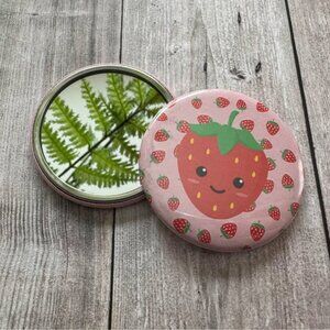 2.25" Pocket Mirror - Cute Strawberry